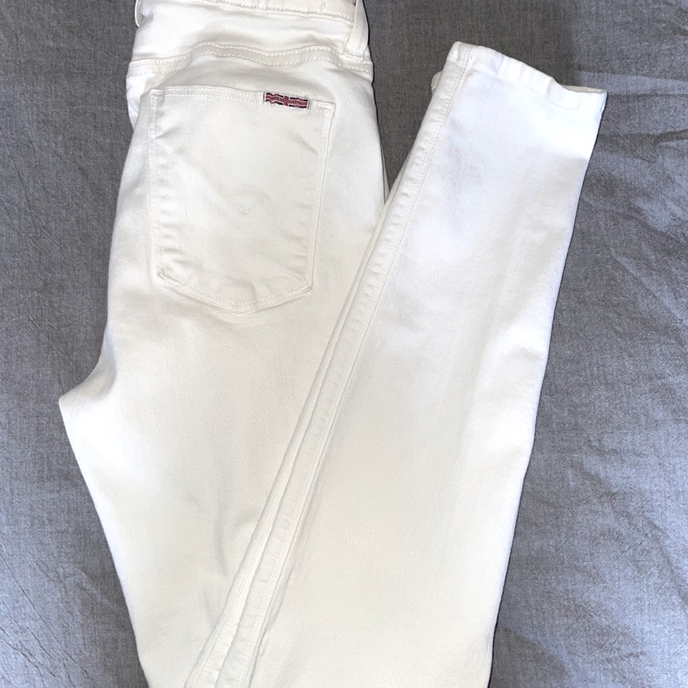 Hudson Nico Super Skinny Midrise White Jeans